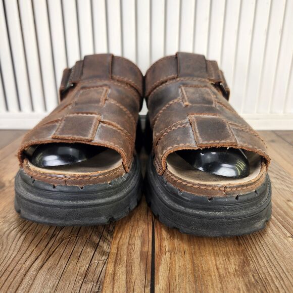 VTG Skechers Fisherman Jesus Sandals Mens Sz 9 Brown Leather 90s Y2K Chunky 6735 main image 7